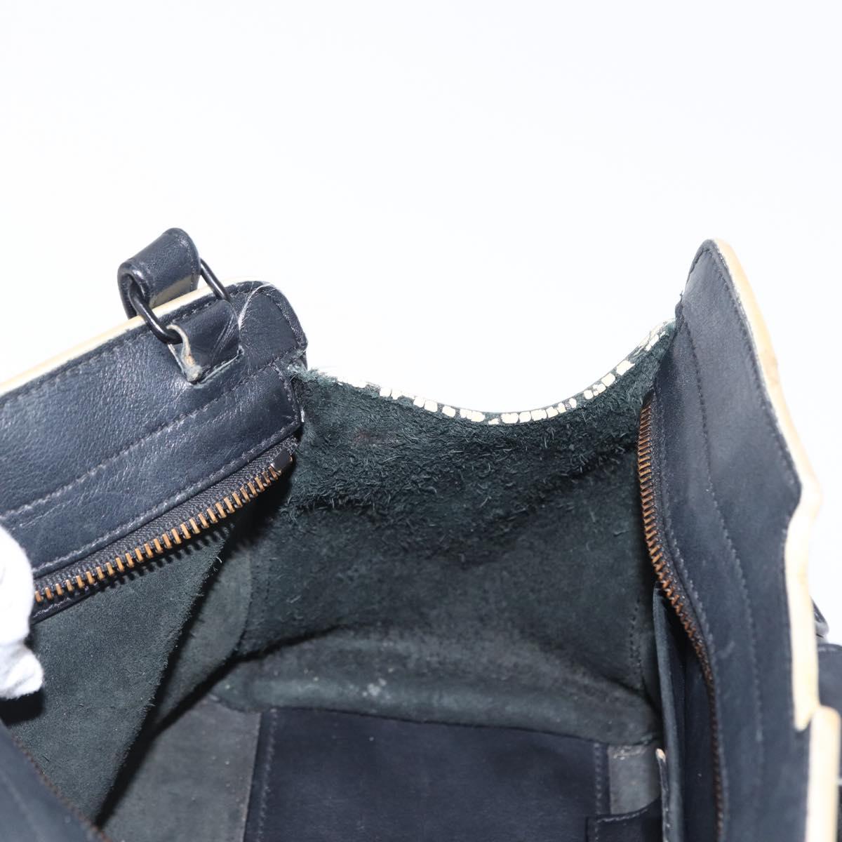 SAINT LAURENT Baby Kabas Hand Bag Leather 2way Black LTH424868 Auth 171093