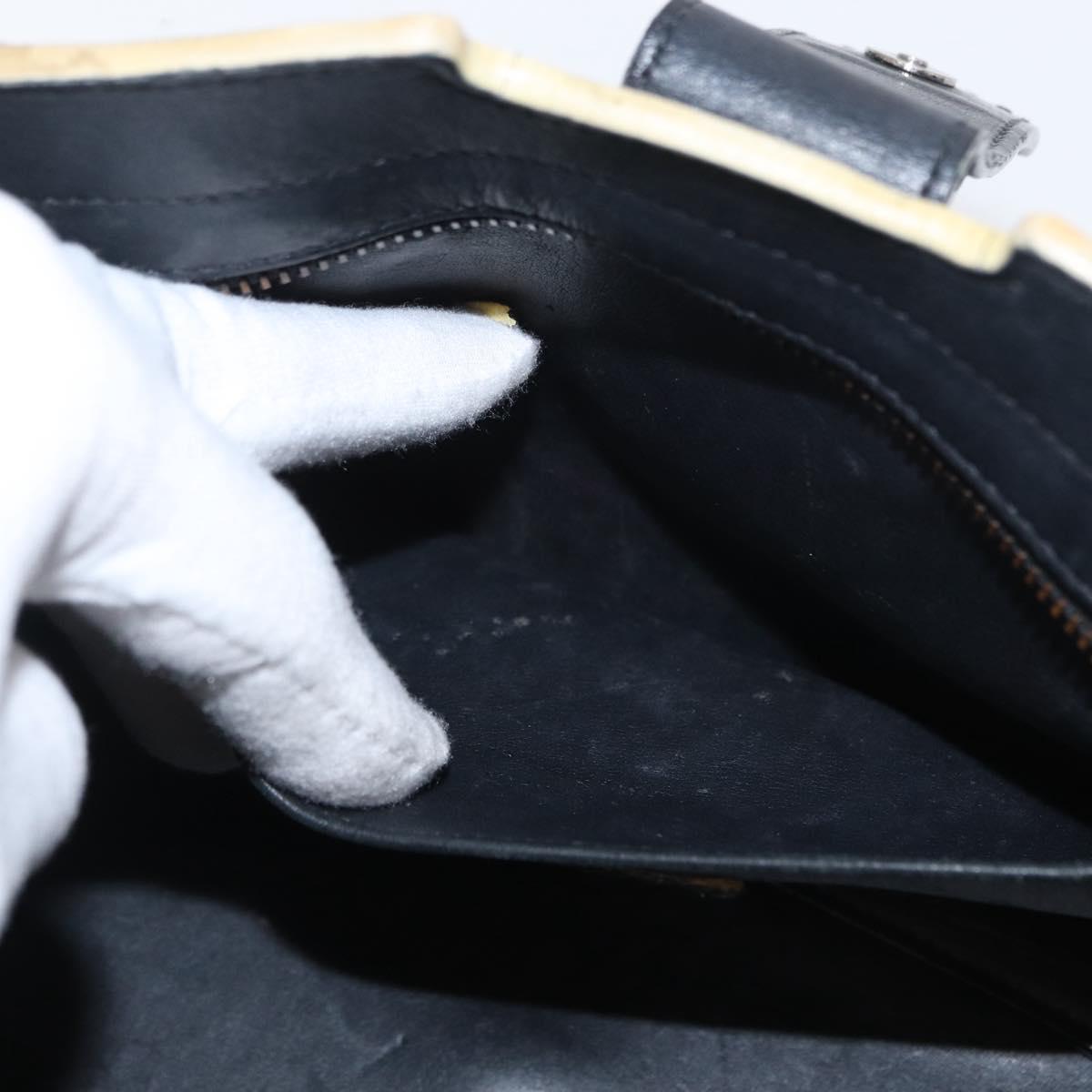 SAINT LAURENT Baby Kabas Hand Bag Leather 2way Black LTH424868 Auth 171093