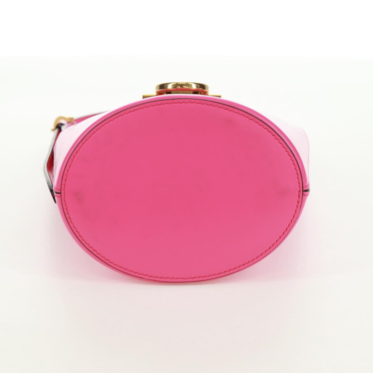 Salvatore Ferragamo Gancini Shoulder Bag Leather Pink Gold Auth 171099M