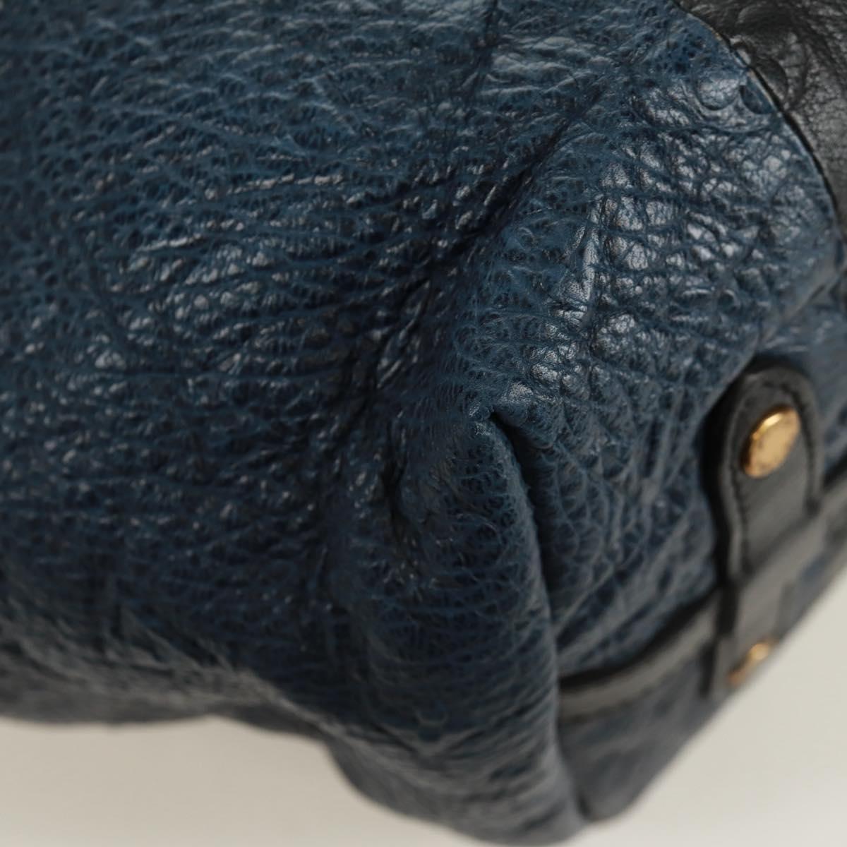 LOUIS VUITTON Monogram block street marine Bag Blue Black M40504 LV Auth 171103M