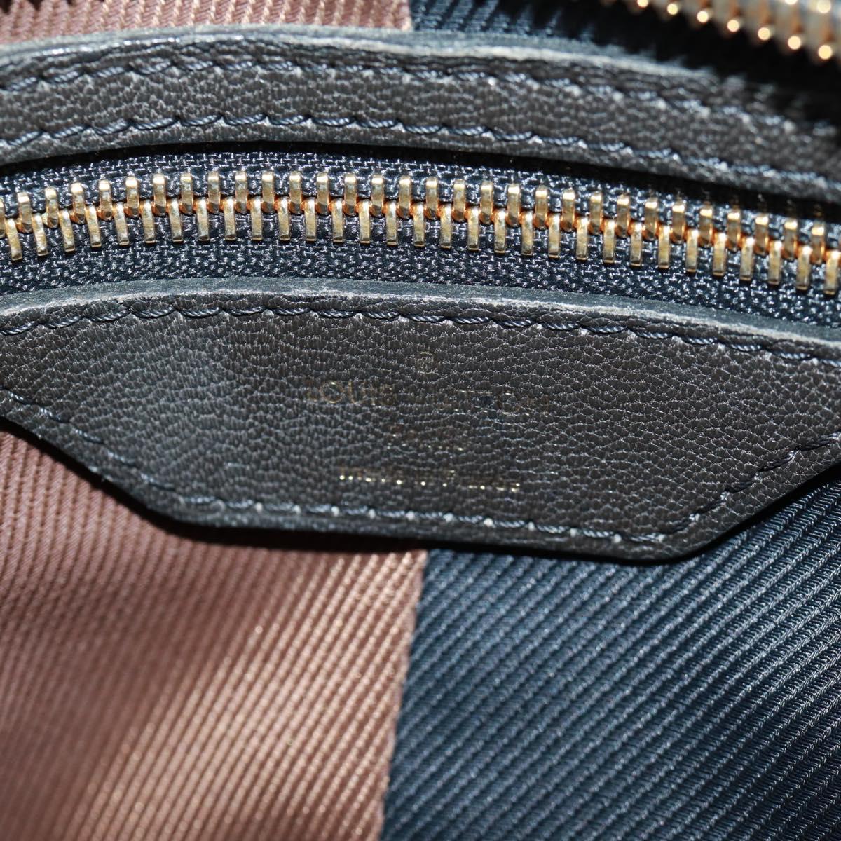 LOUIS VUITTON Monogram block street marine Bag Blue Black M40504 LV Auth 171103M