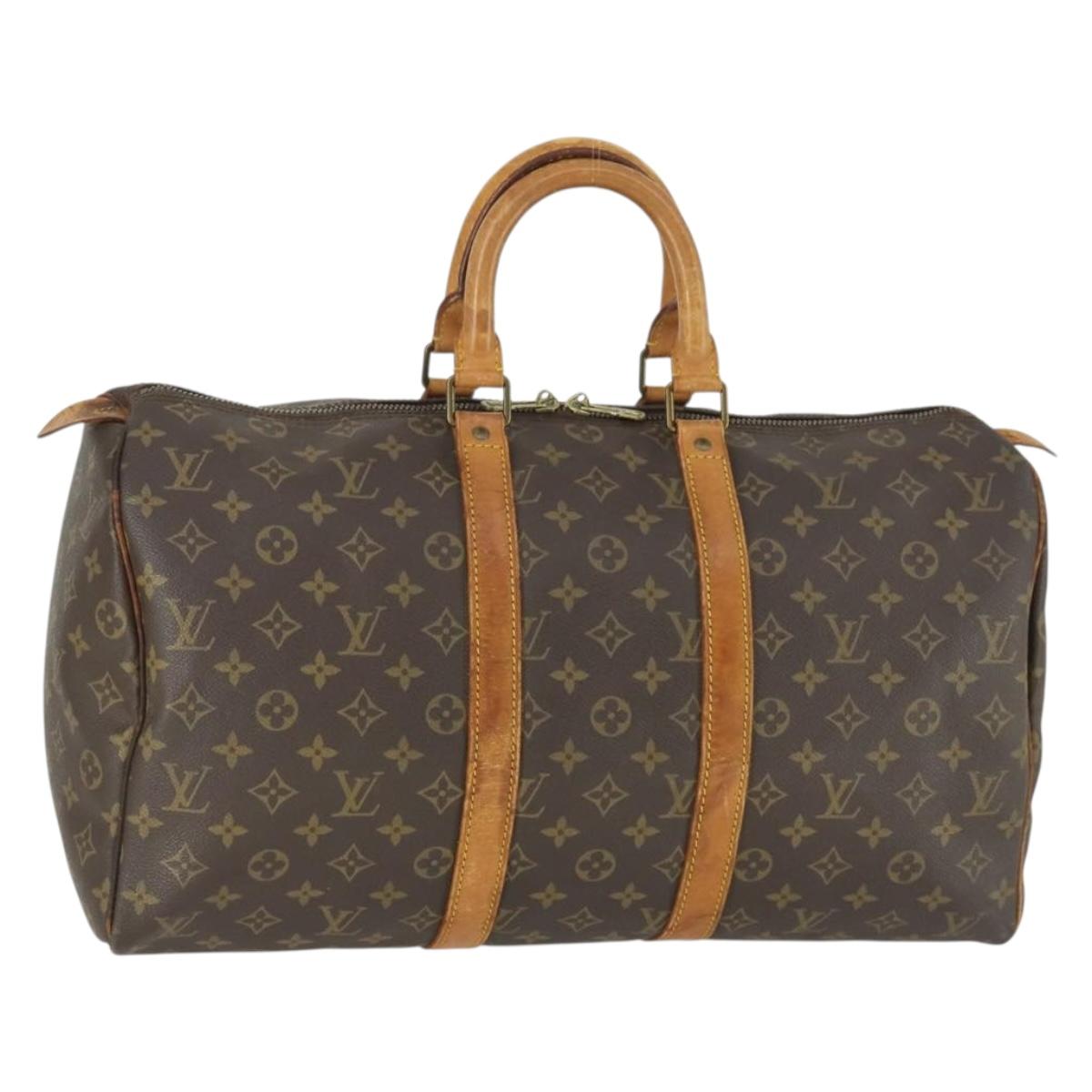 LOUIS VUITTON Monogram Keepall 45 Boston Bag M41428 LV Auth 171108