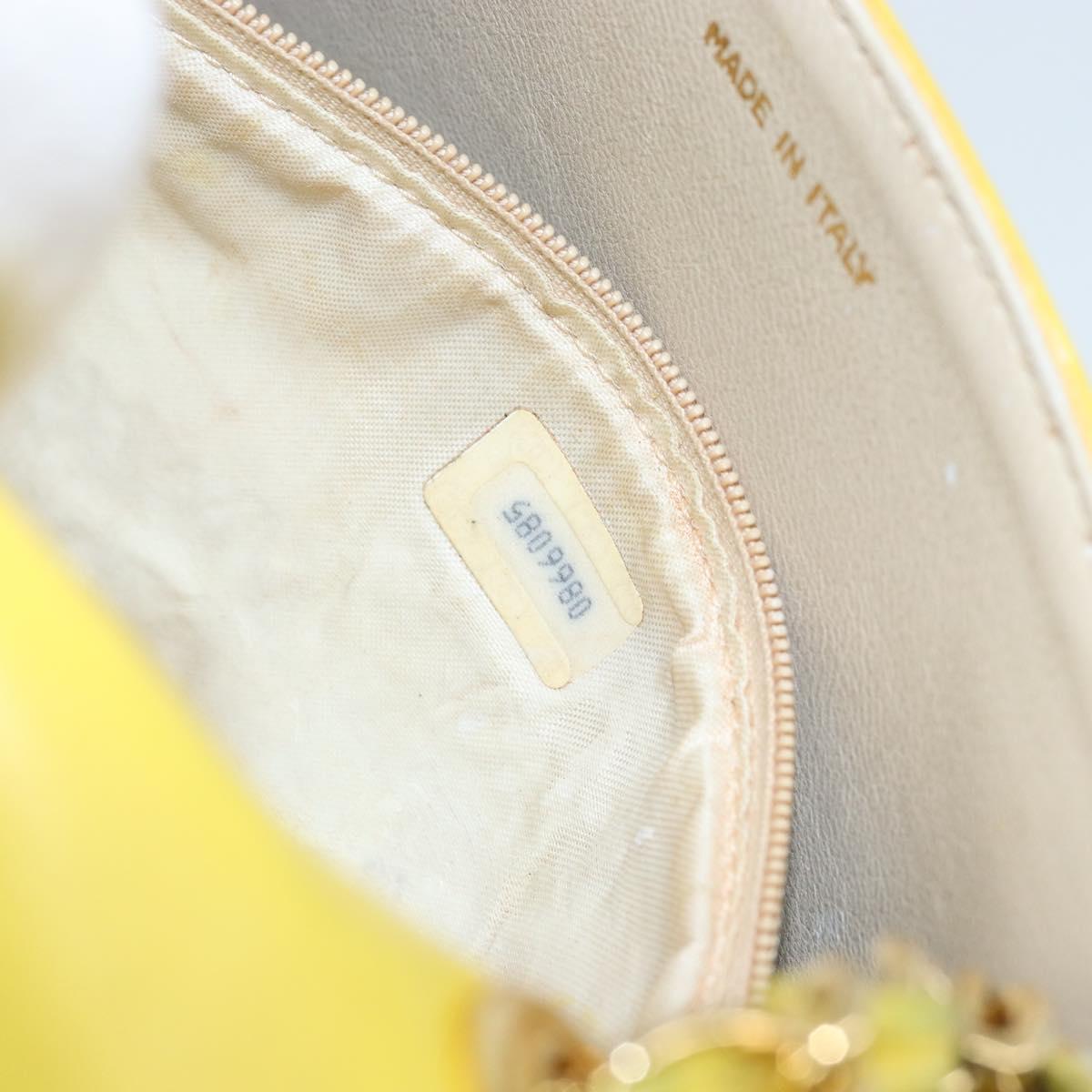CHANEL Chain Shoulder Bag Lamb Skin Yellow Gold CC Auth 171127V