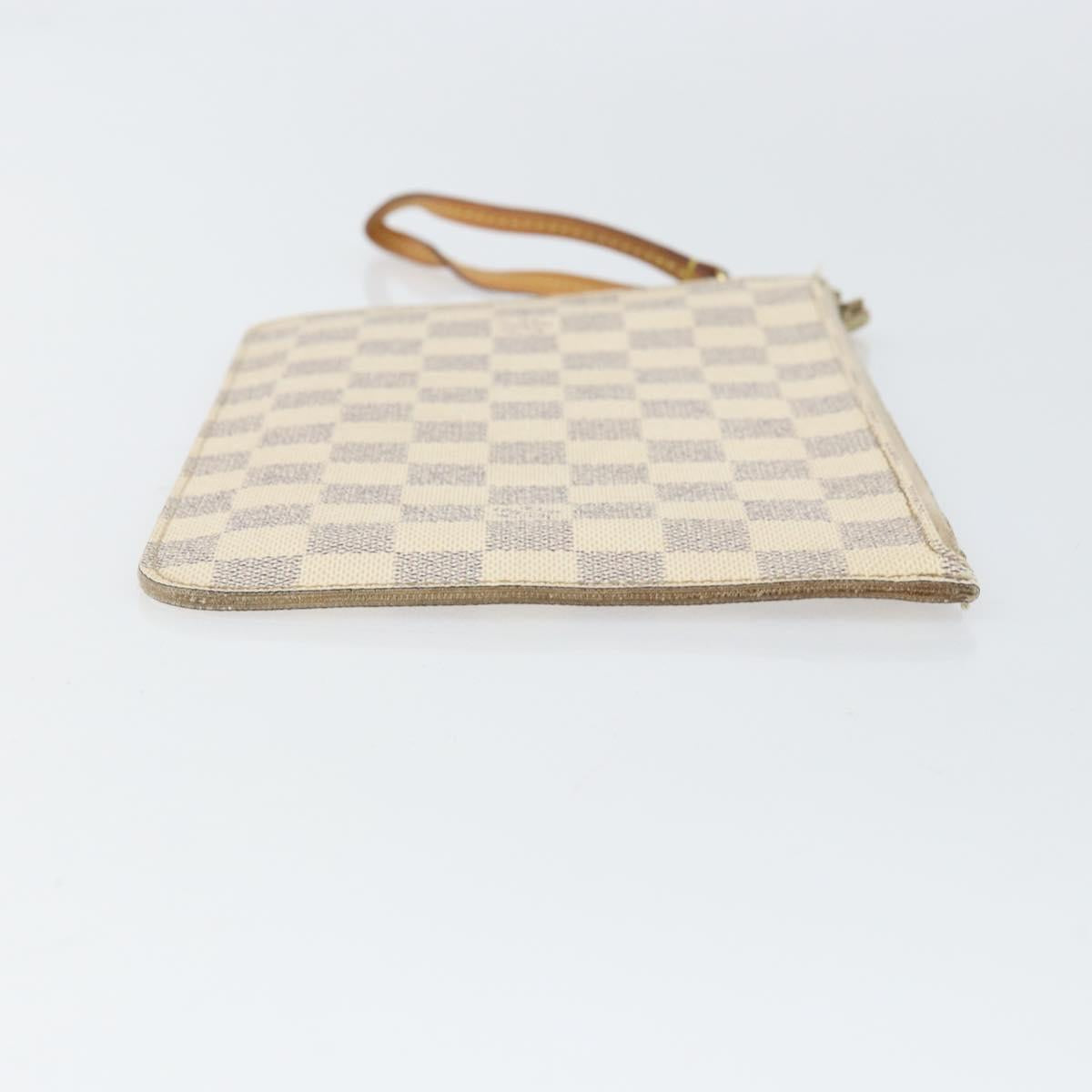 LOUIS VUITTON Damier Azur Neverfull MM Pouch LV Auth 171149