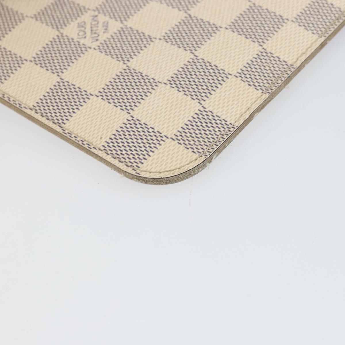 LOUIS VUITTON Damier Azur Neverfull MM Pouch LV Auth 171149