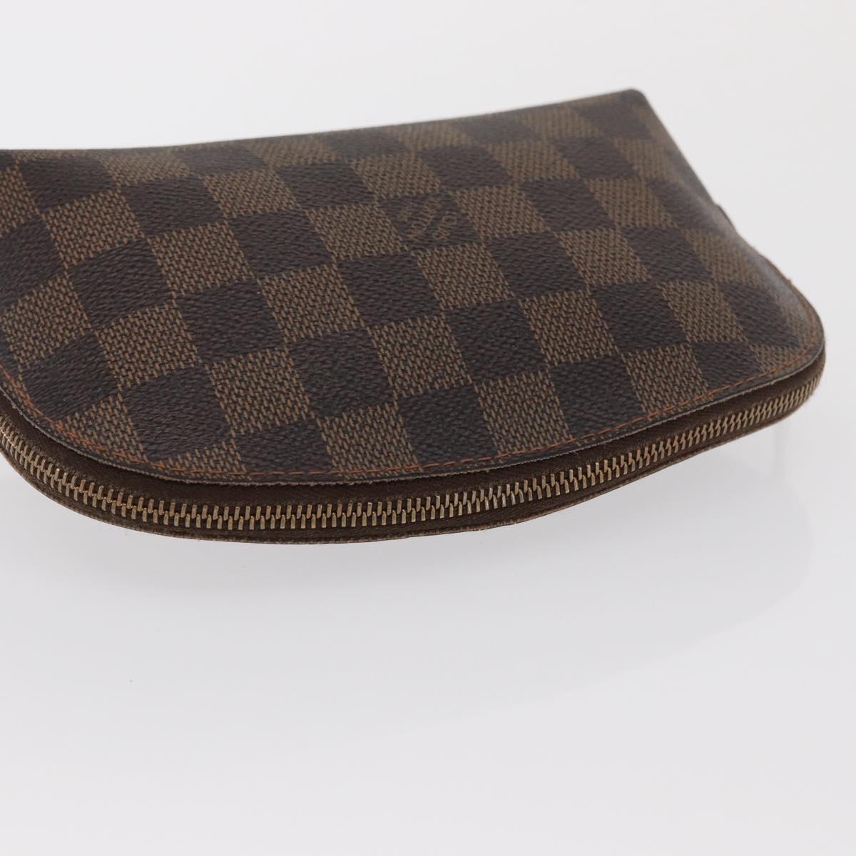 LOUIS VUITTON Damier Ebene Pochette Cosmetic PM Pouch N47516 LV Auth 171155