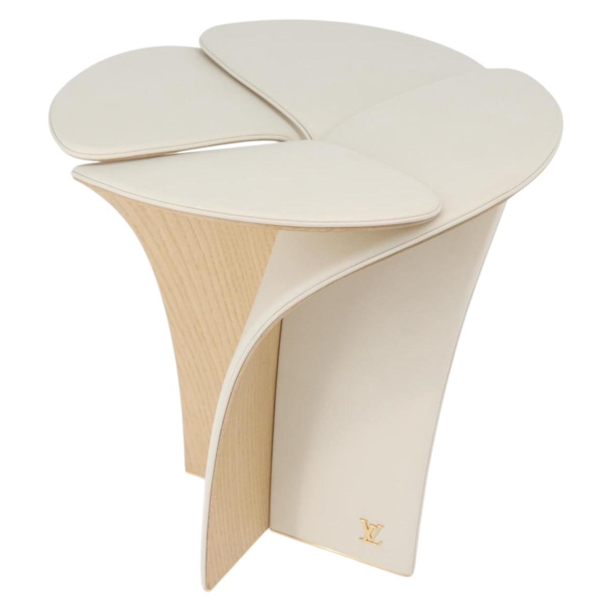 LOUIS VUITTON Tokujin Yoshioka 1000 Only Blossom Stool Calf milk Auth 171164SM