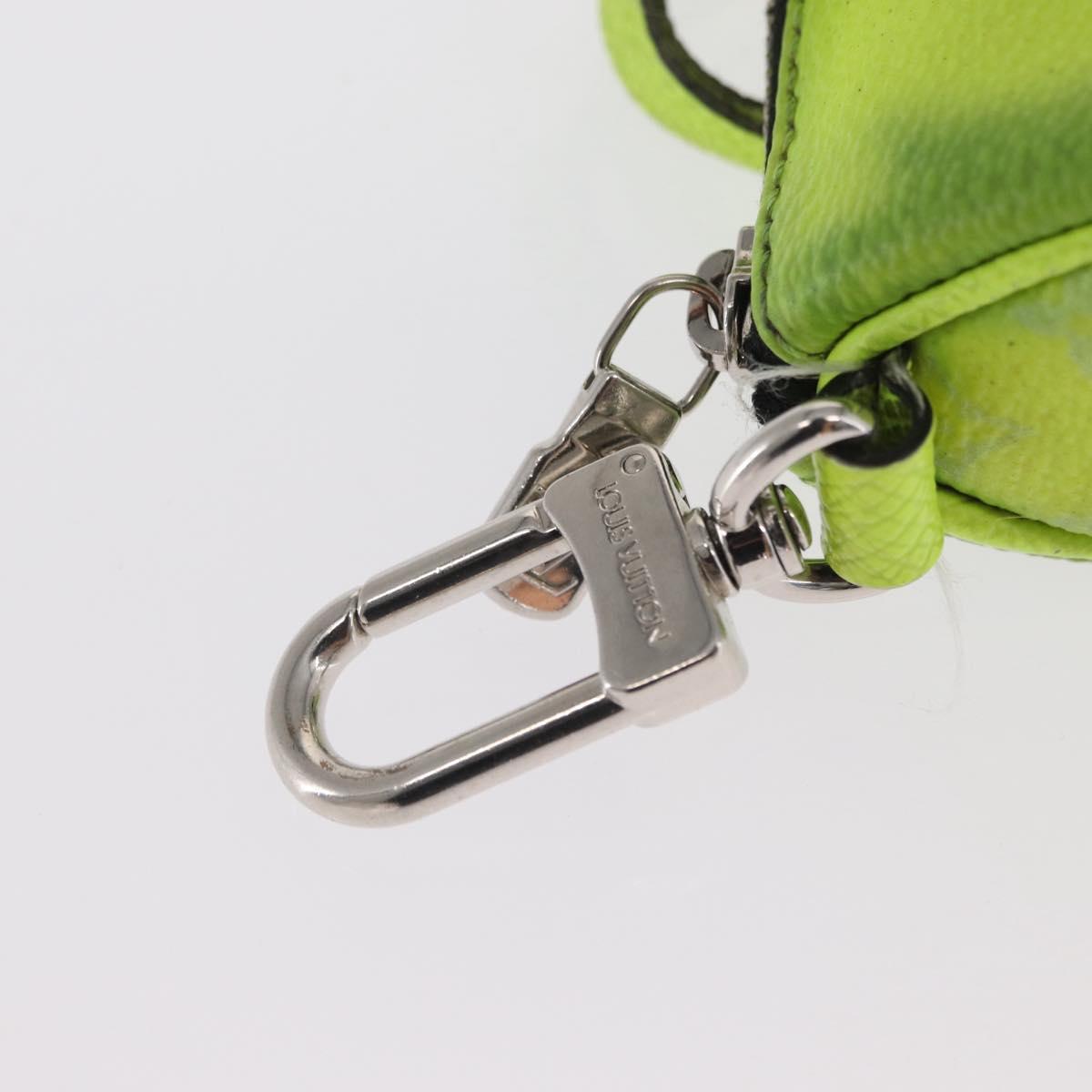 LOUIS VUITTON Taigalama Porte Cles Mini Keepall Charm Yellow M01048 Auth 171192