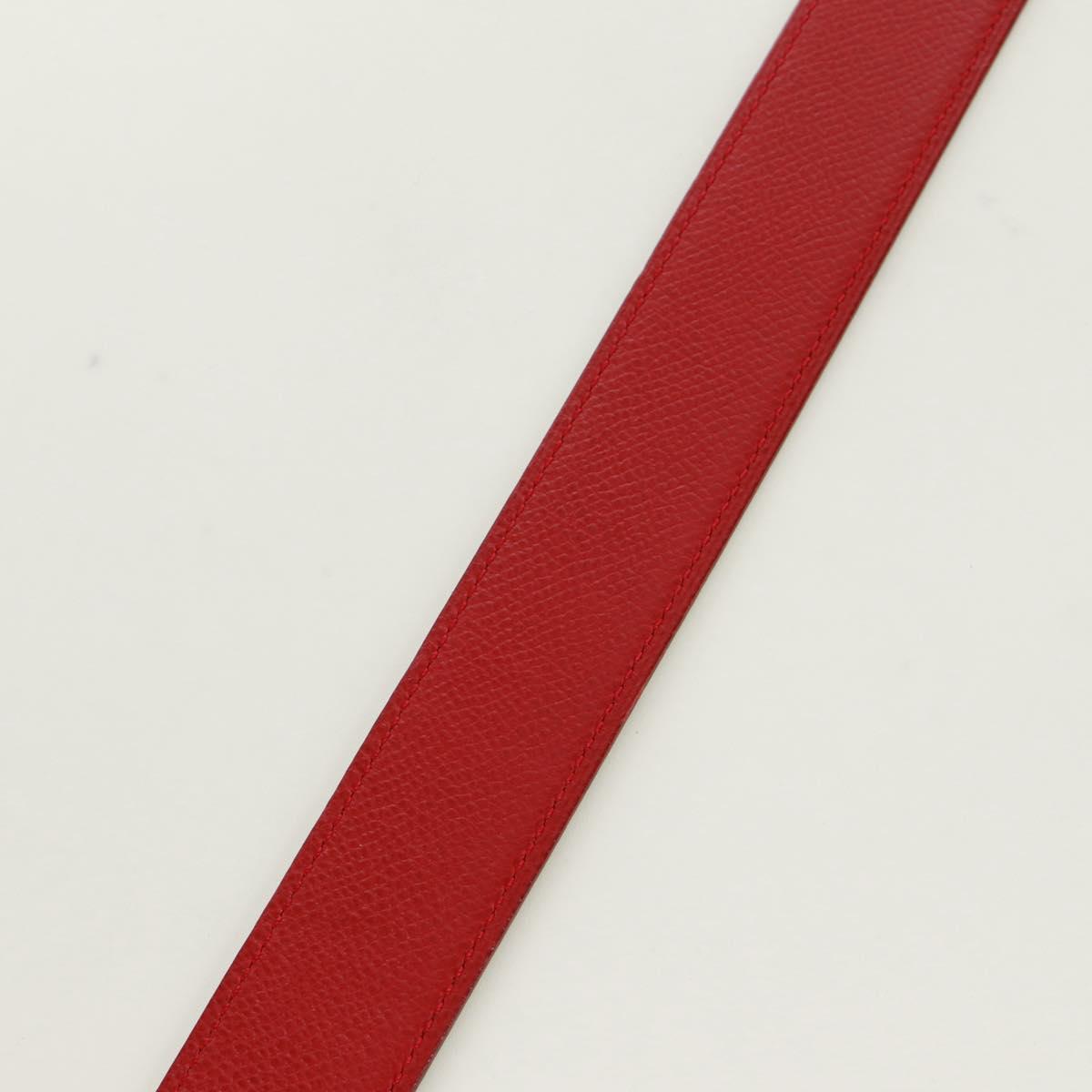 HERMES Constance H belt Belt Leather 31.5"" Green Red Auth 171197V