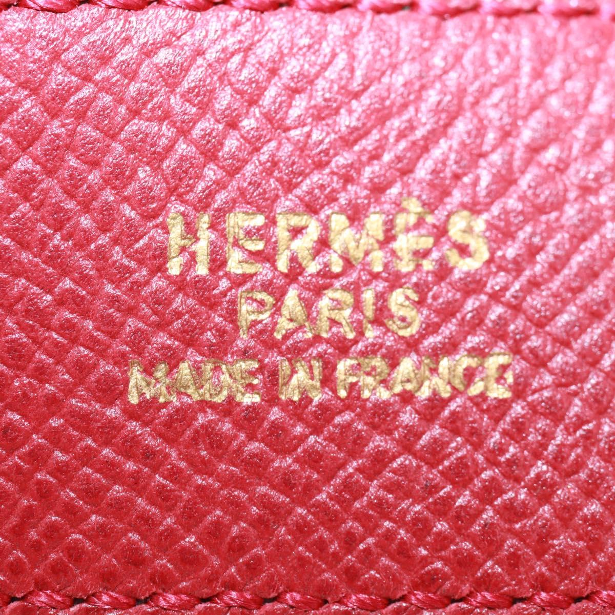 HERMES Constance H belt Belt Leather 31.5"" Green Red Auth 171197V