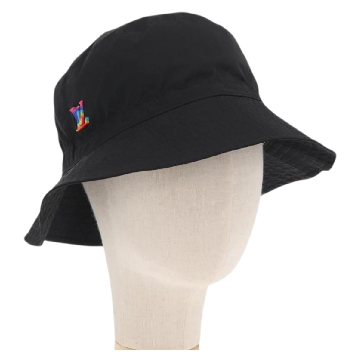 LOUIS VUITTON Transformable Bucket Hat Hat Nylon Black MP2552 LV Auth 171199M
