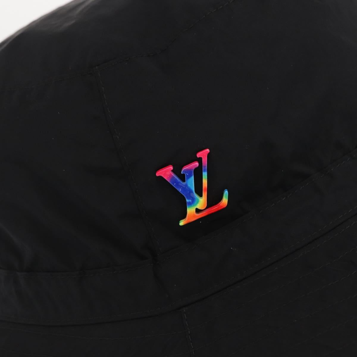 LOUIS VUITTON Transformable Bucket Hat Hat Nylon Black MP2552 LV Auth 171199M