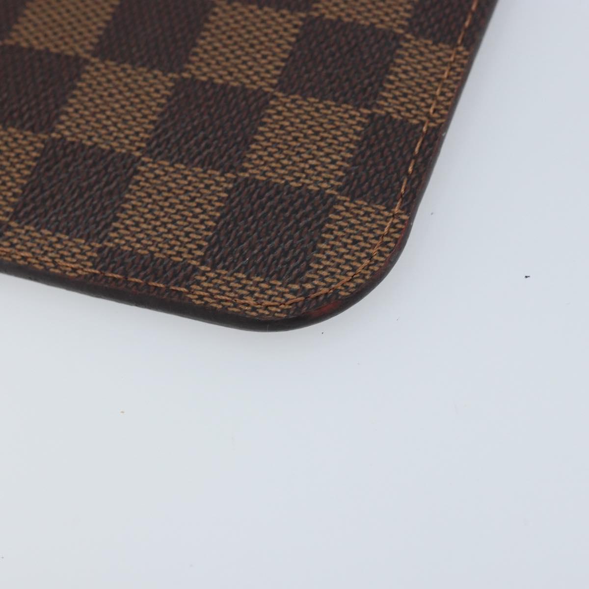 LOUIS VUITTON Damier Ebene Neverfull PM Pouch LV Auth 171206A