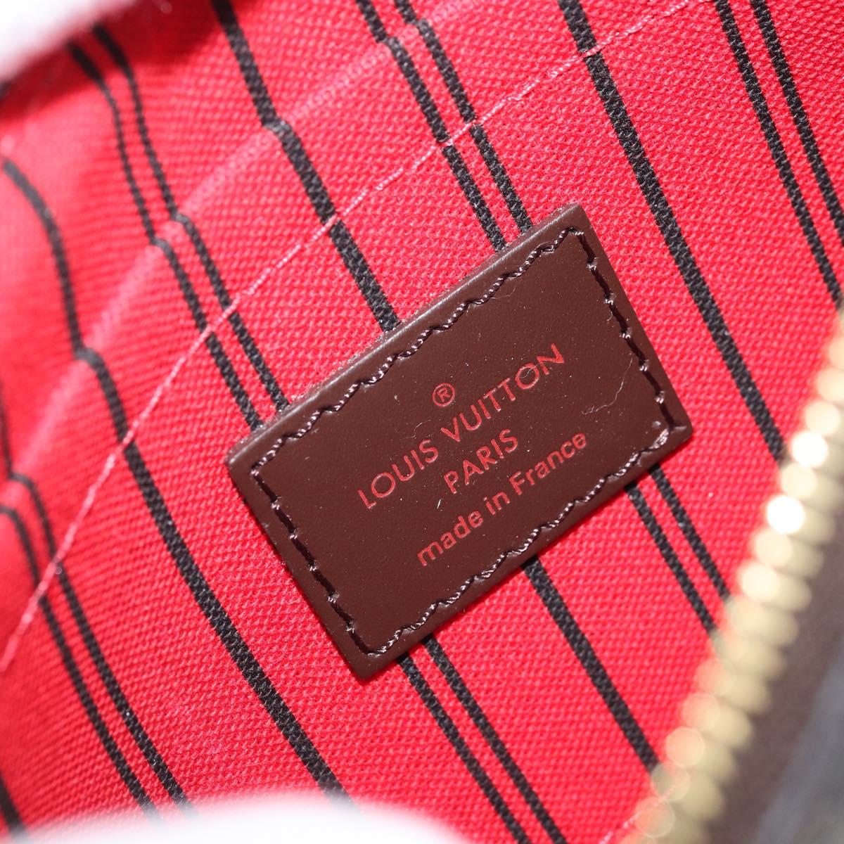 LOUIS VUITTON Damier Ebene Neverfull PM Pouch LV Auth 171206A
