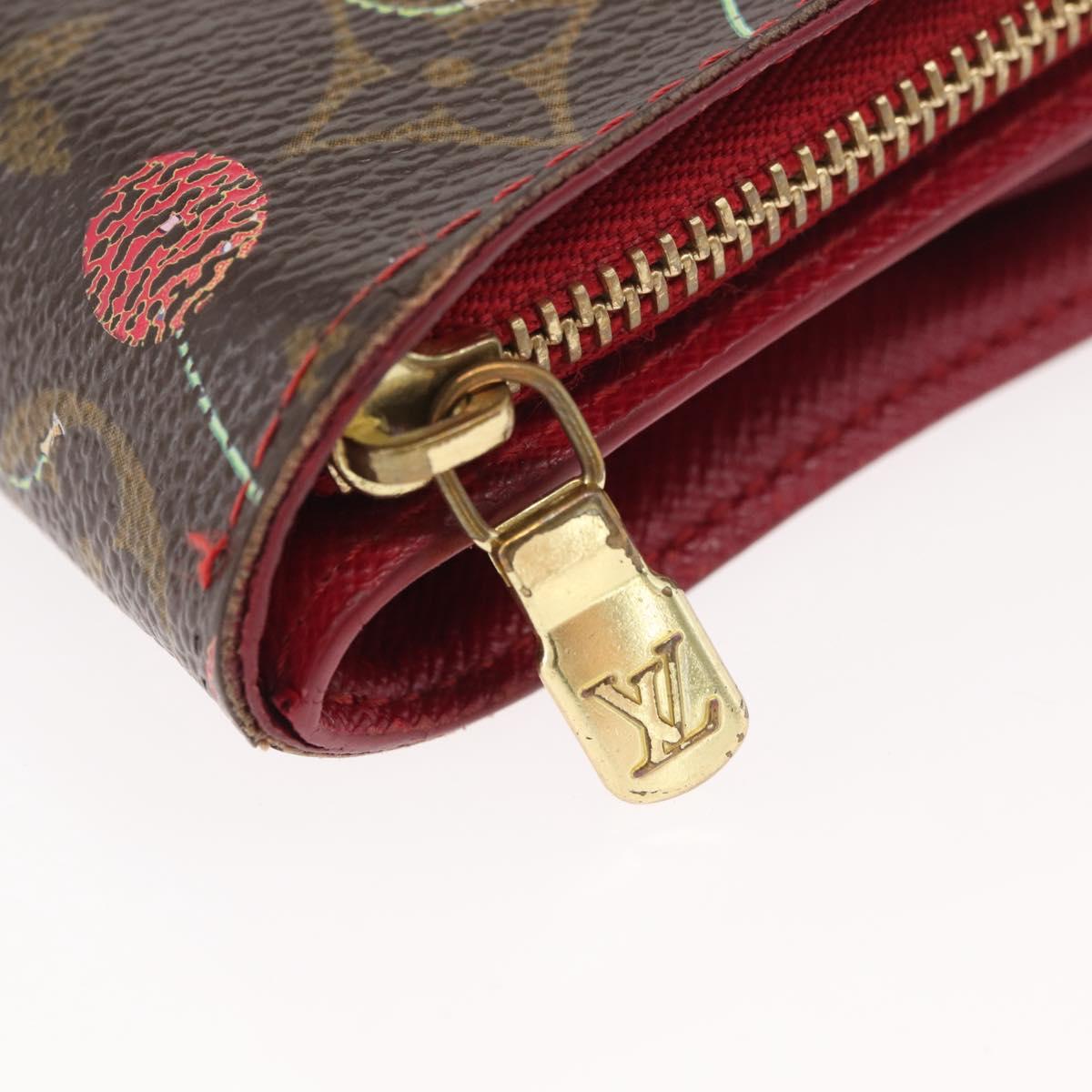LOUIS VUITTON Monogram Cherry Compact zip Bifold Wallet M95005 LV Auth 171207A