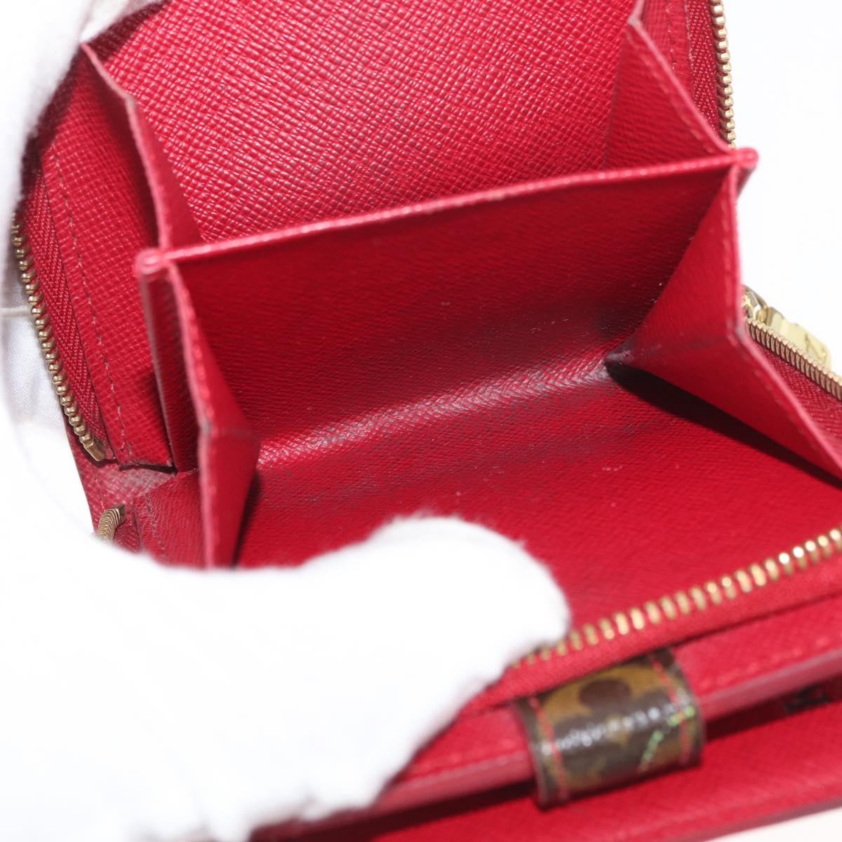 LOUIS VUITTON Monogram Cherry Compact zip Bifold Wallet M95005 LV Auth 171207A