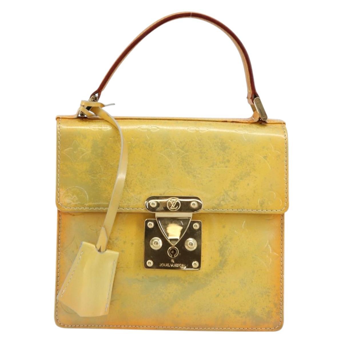 LOUIS VUITTON Monogram Vernis Spring street Hand Bag Gris M91029 LV Auth 171224