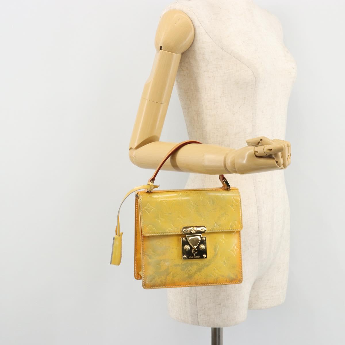 LOUIS VUITTON Monogram Vernis Spring street Hand Bag Gris M91029 LV Auth 171224