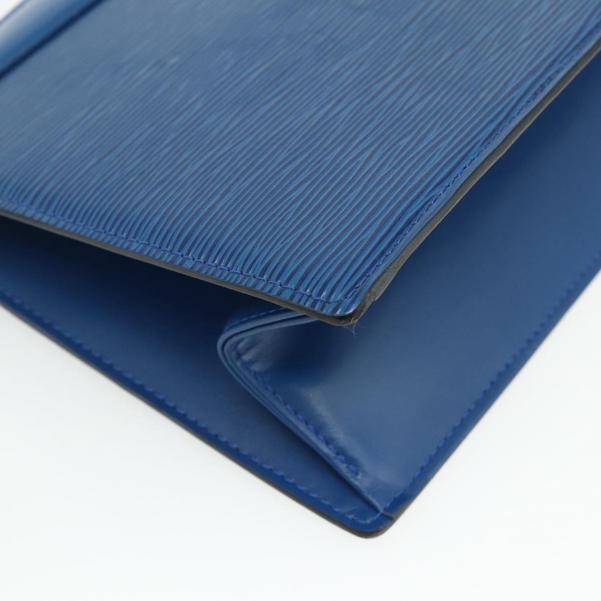 LOUIS VUITTON Epi Trousse Crete Pouch Blue M48405 LV Auth 171231