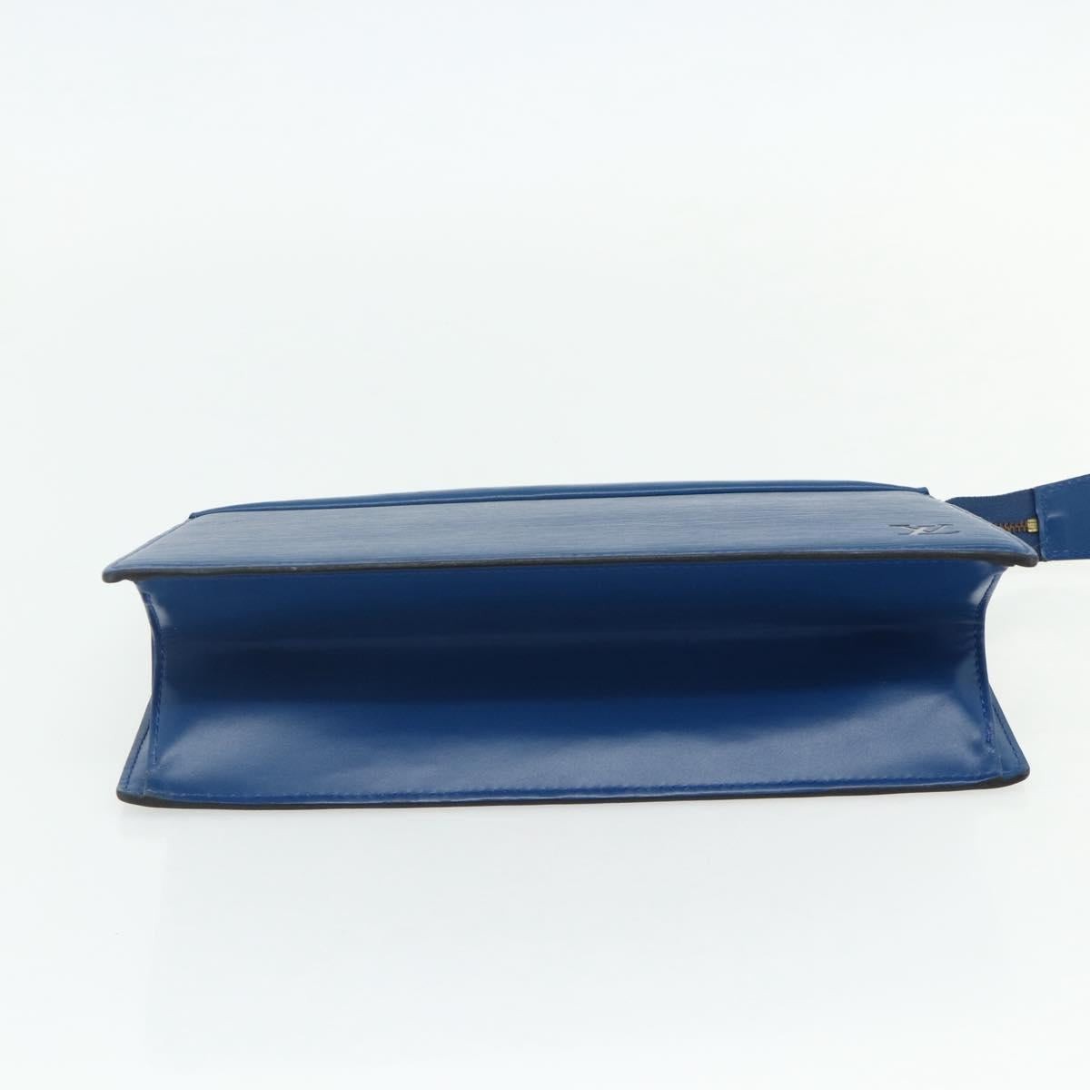 LOUIS VUITTON Epi Trousse Crete Pouch Blue M48405 LV Auth 171231