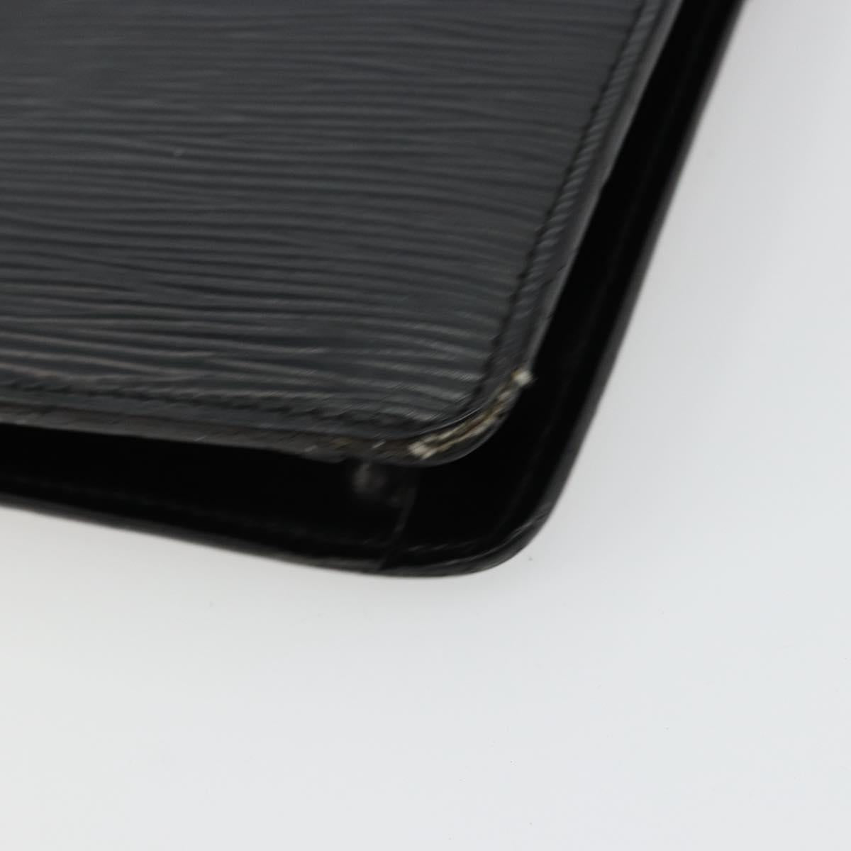 LOUIS VUITTON Epi Montaigne 23 Clutch Bag Black M52662 LV Auth 171232