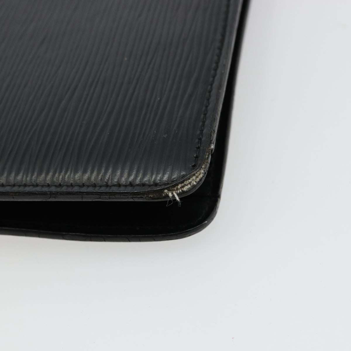 LOUIS VUITTON Epi Montaigne 23 Clutch Bag Black M52662 LV Auth 171232
