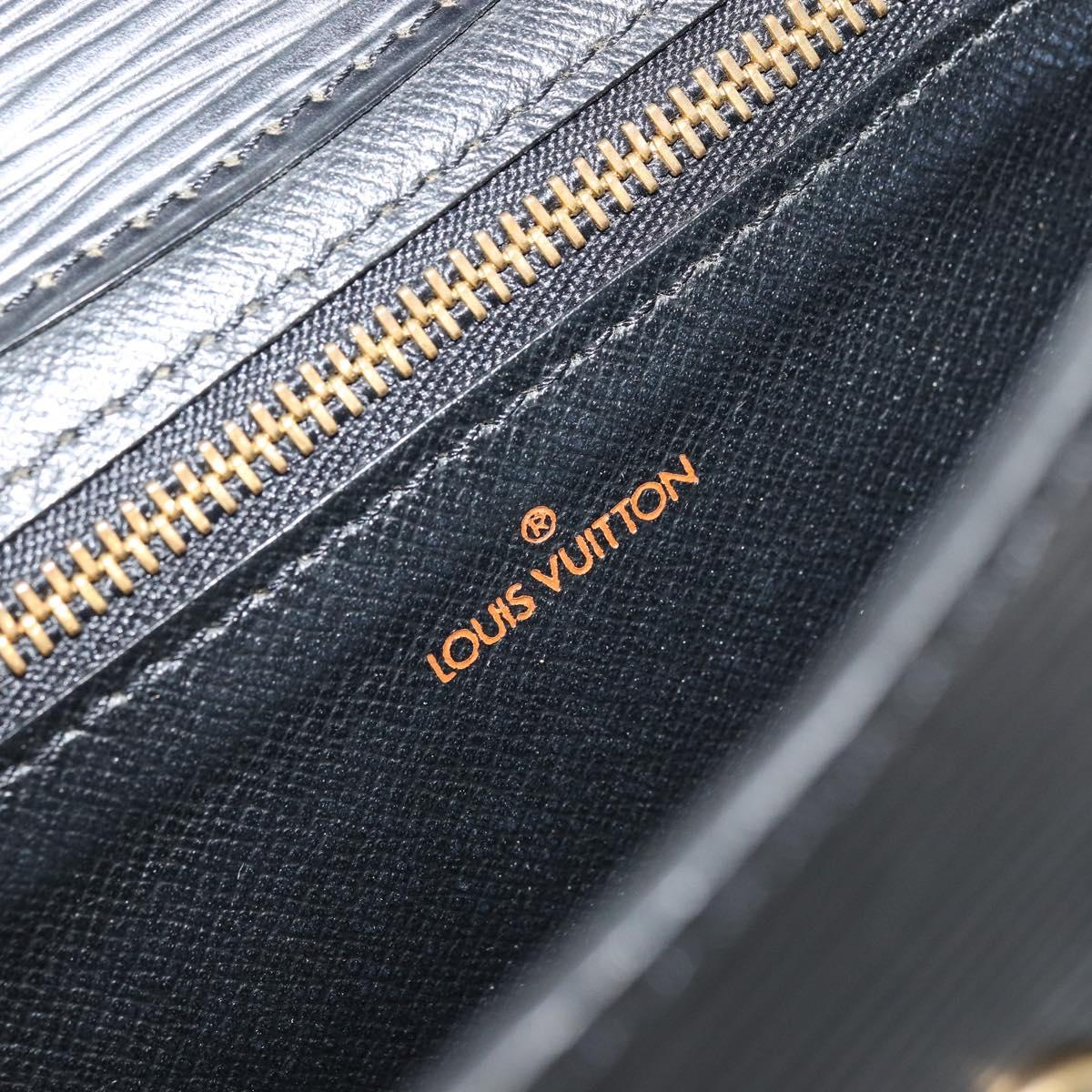 LOUIS VUITTON Epi Montaigne 23 Clutch Bag Black M52662 LV Auth 171232