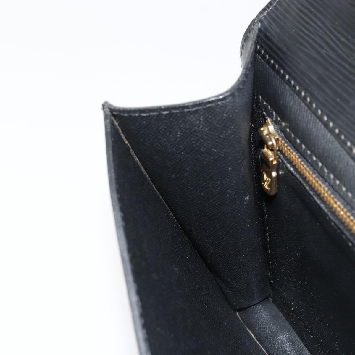 LOUIS VUITTON Epi Montaigne 23 Clutch Bag Black M52662 LV Auth 171232