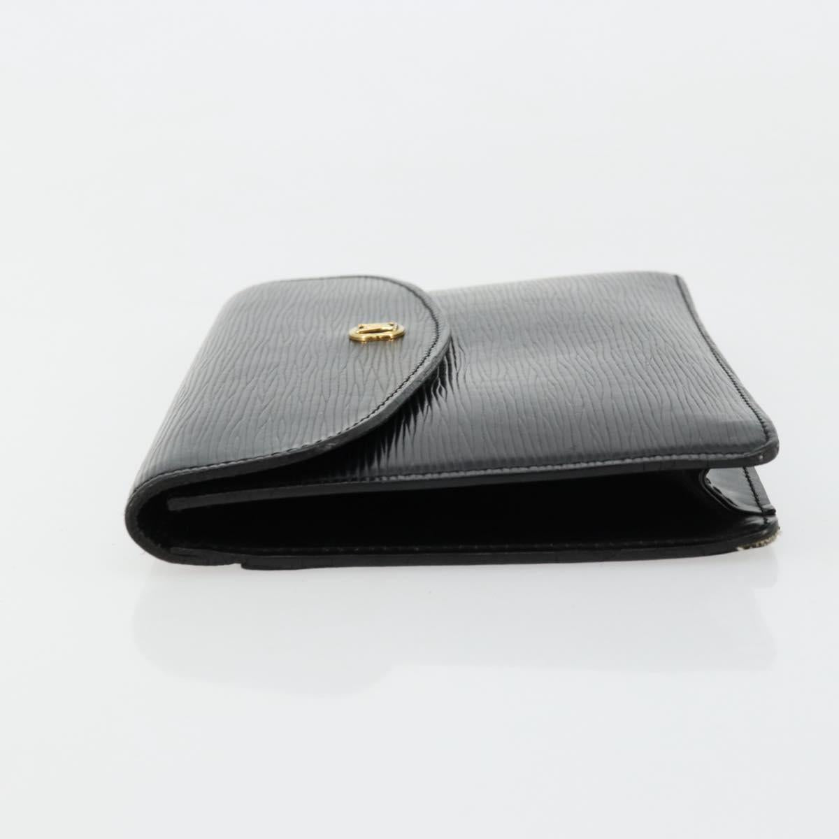 LOUIS VUITTON Epi Montaigne 23 Clutch Bag Black M52662 LV Auth 171232