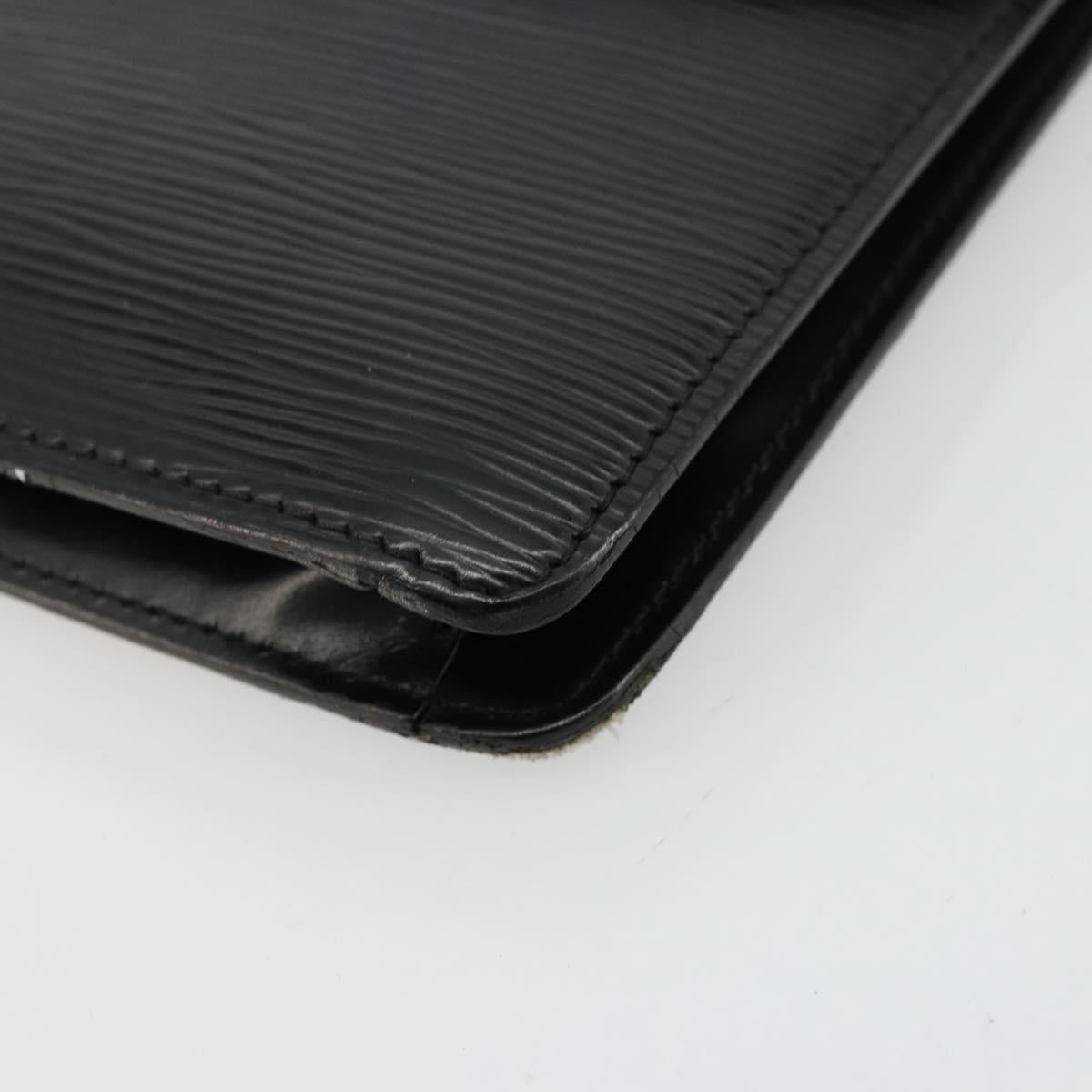 LOUIS VUITTON Epi Montaigne 23 Clutch Bag Black M52662 LV Auth 171232