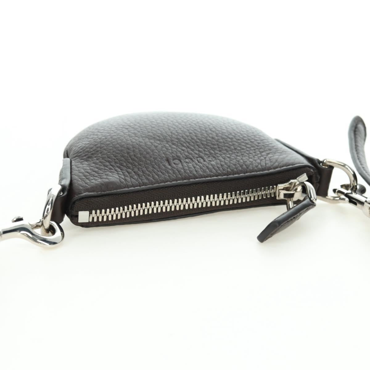GUCCI Shoulder Pouch Web Sherry Line Leather Black Silver 821831 Auth 171234A