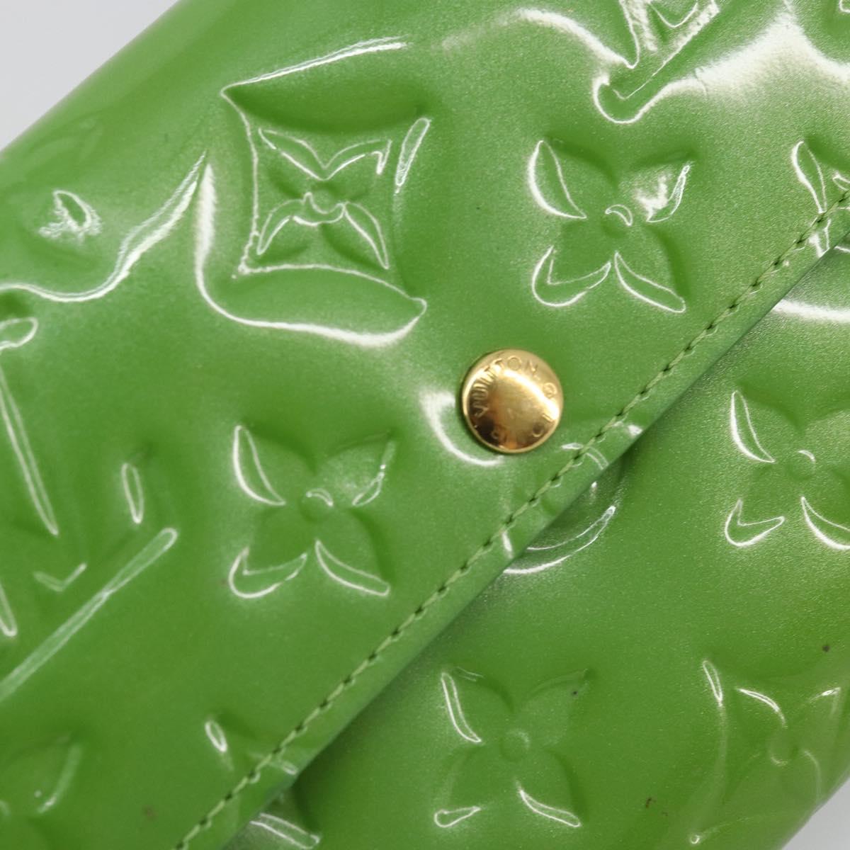 LOUIS VUITTON Vernis Portefeiulle Sarah Wallet Vert Tonic M93635 LV Auth 171237A