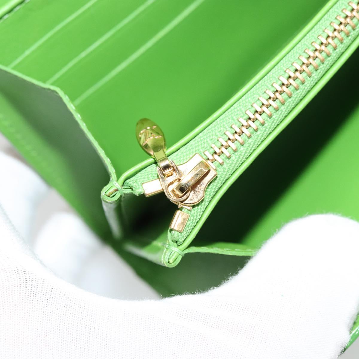 LOUIS VUITTON Vernis Portefeiulle Sarah Wallet Vert Tonic M93635 LV Auth 171237A