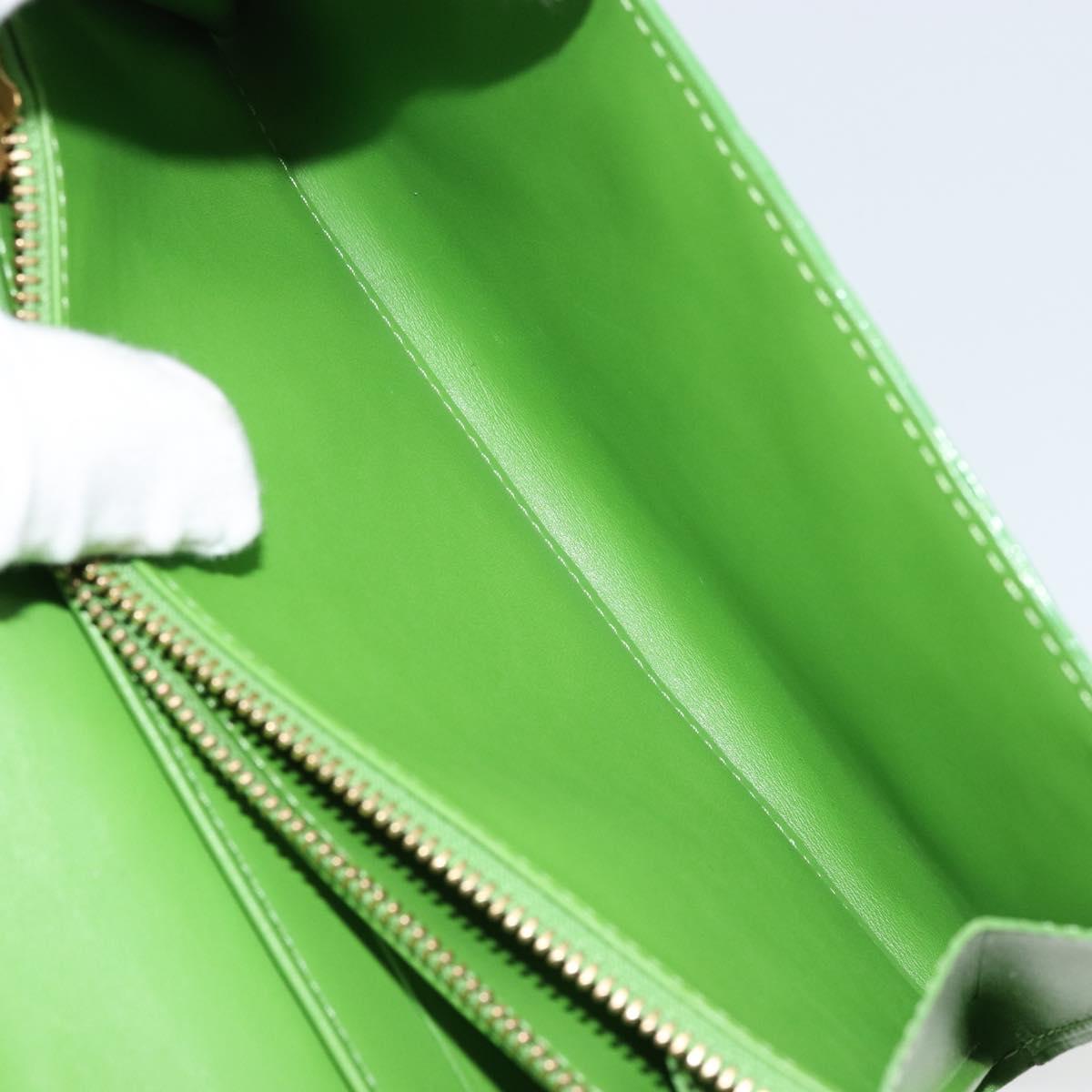 LOUIS VUITTON Vernis Portefeiulle Sarah Wallet Vert Tonic M93635 LV Auth 171237A