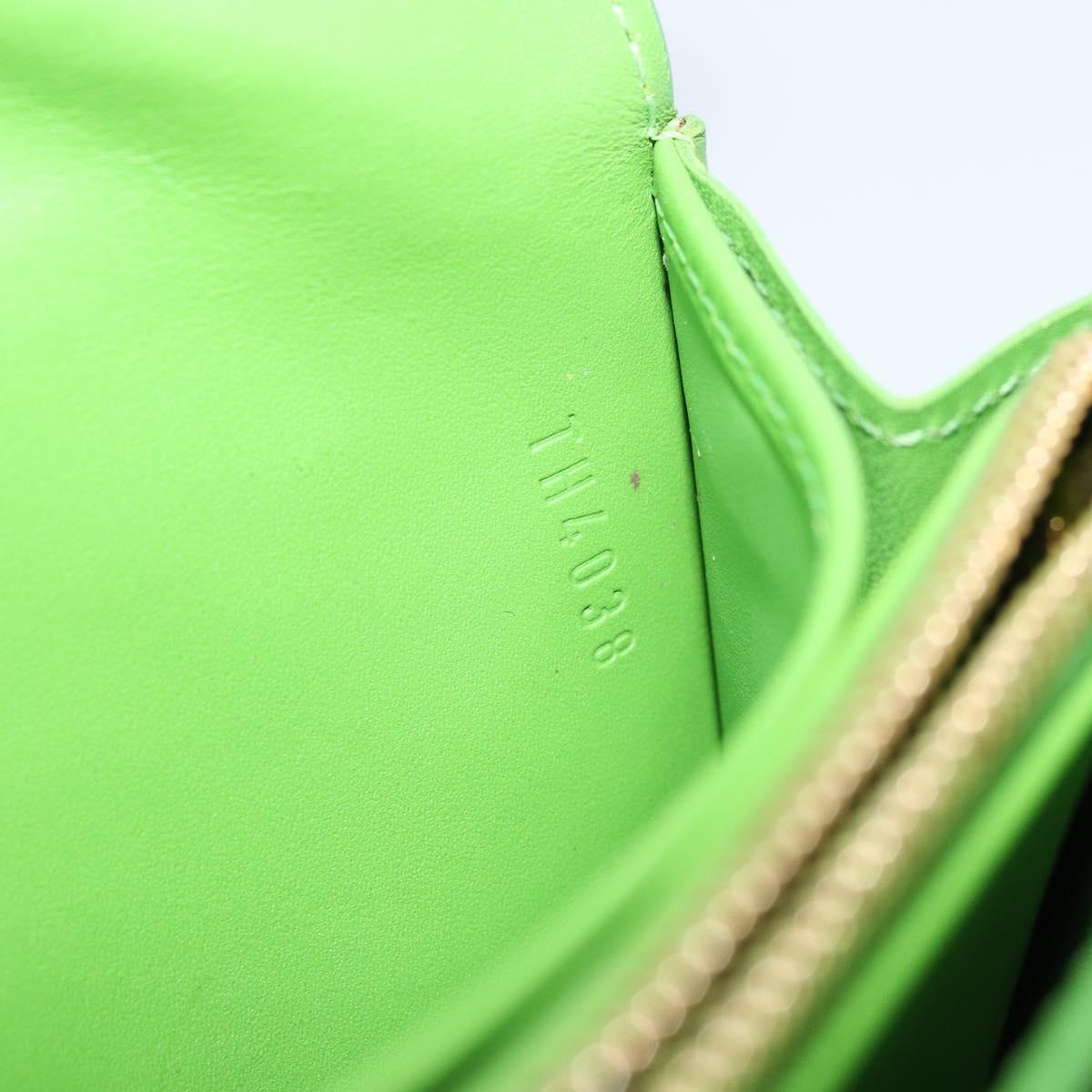 LOUIS VUITTON Vernis Portefeiulle Sarah Wallet Vert Tonic M93635 LV Auth 171237A