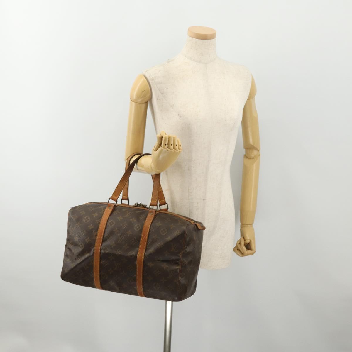 LOUIS VUITTON Monogram Sac Souple 35 Boston Bag M41626 LV Auth 171242