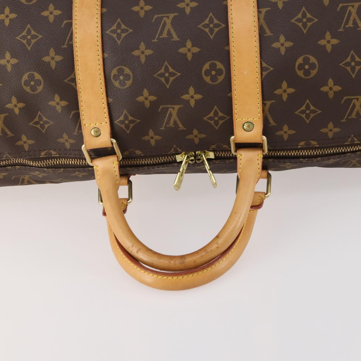 LOUIS VUITTON Monogram Keepall 55 Boston Bag M41424 LV Auth 171243A