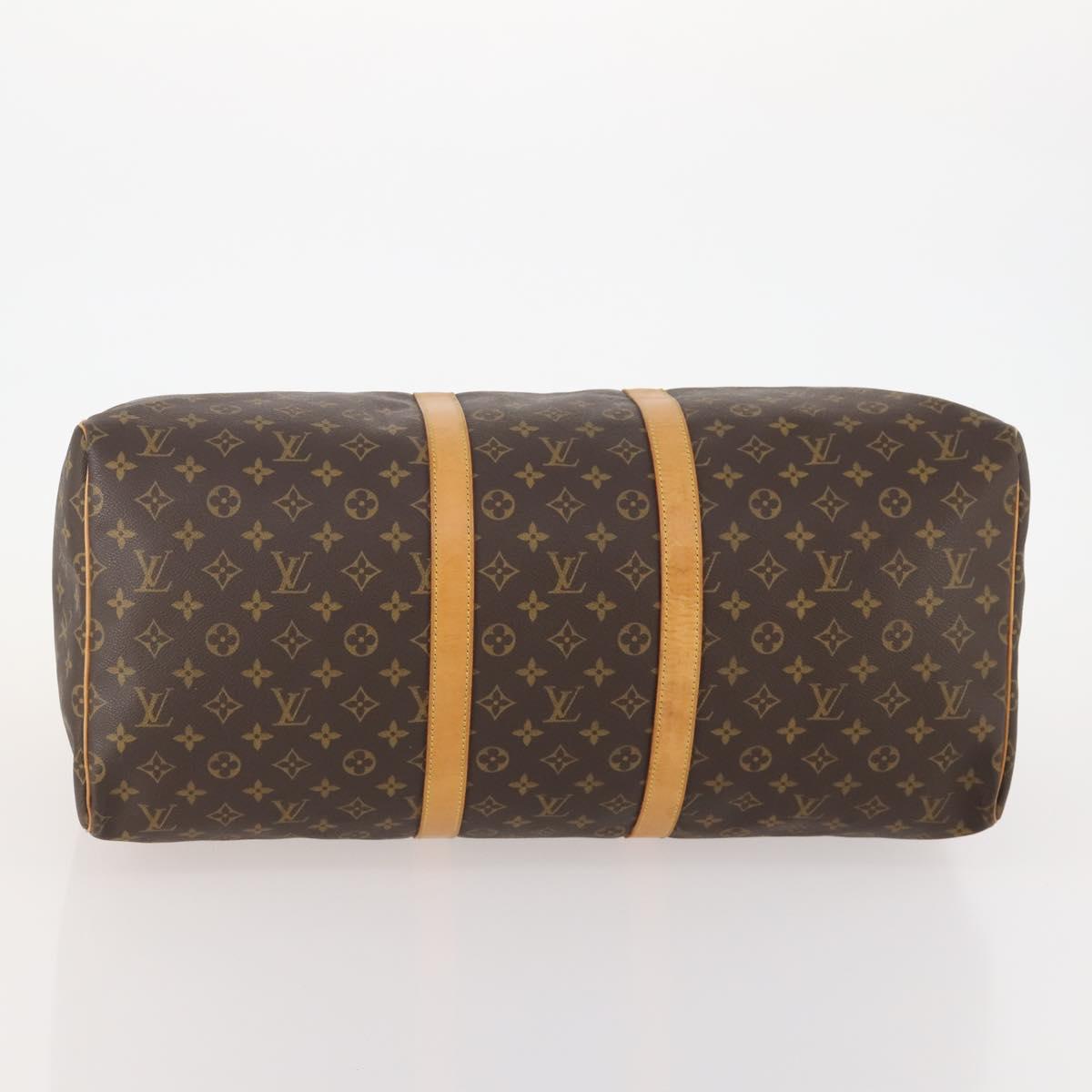 LOUIS VUITTON Monogram Keepall 55 Boston Bag M41424 LV Auth 171243A