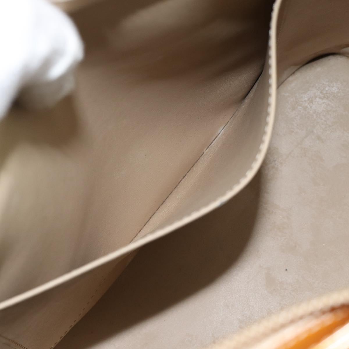 LOUIS VUITTON Monogram Vernis Houston Hand Bag Beige M91004 LV Auth 171247