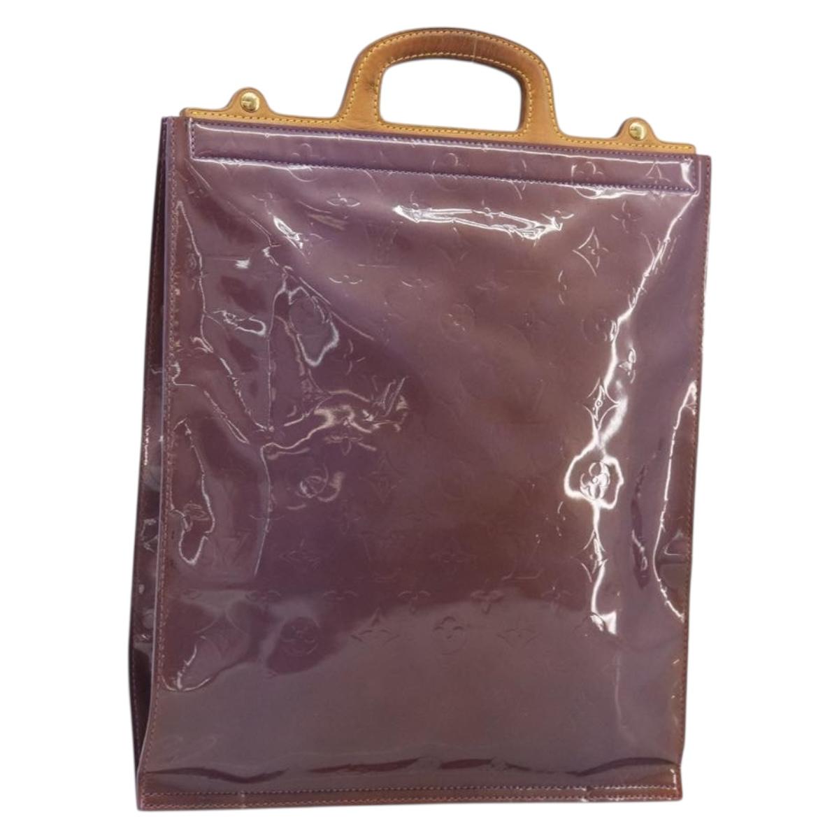 LOUIS VUITTON Monogram Vernis Stanton Tote Bag Purple Viole M91079 Auth 171249