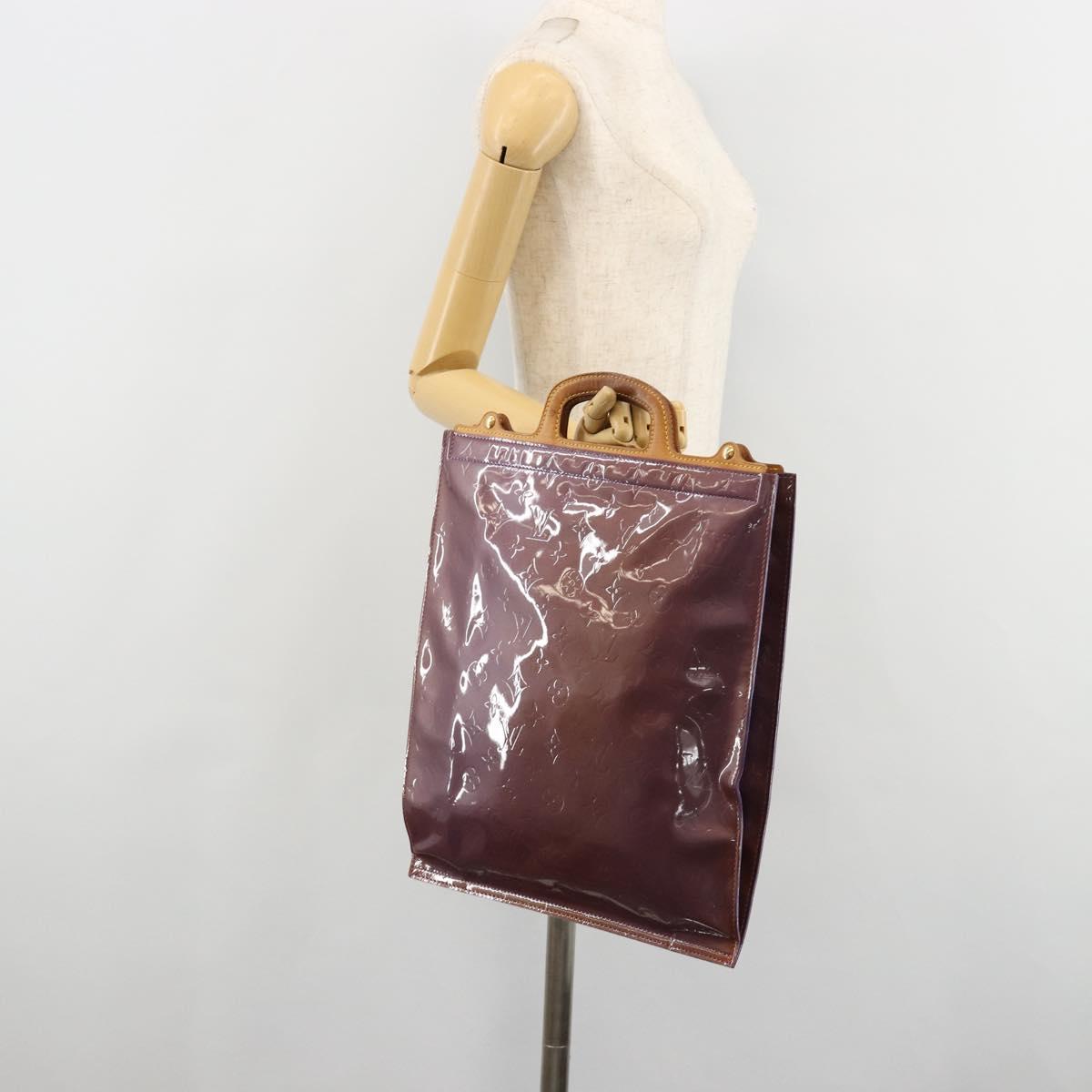 LOUIS VUITTON Monogram Vernis Stanton Tote Bag Purple Viole M91079 Auth 171249