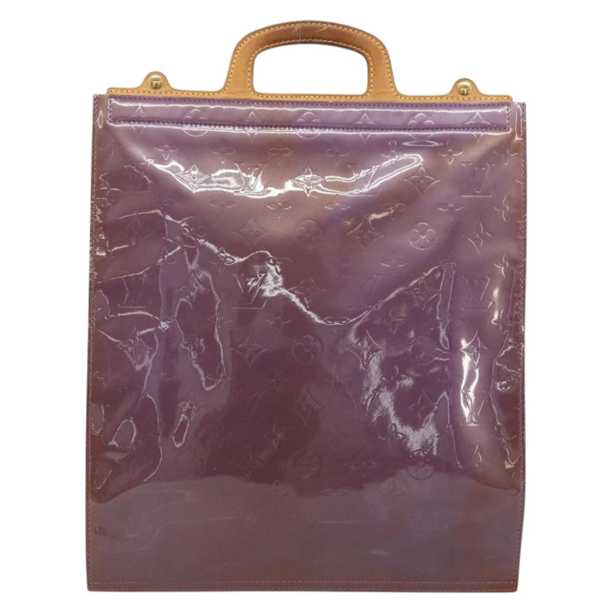 LOUIS VUITTON Monogram Vernis Stanton Tote Bag Purple Viole M91079 Auth 171249