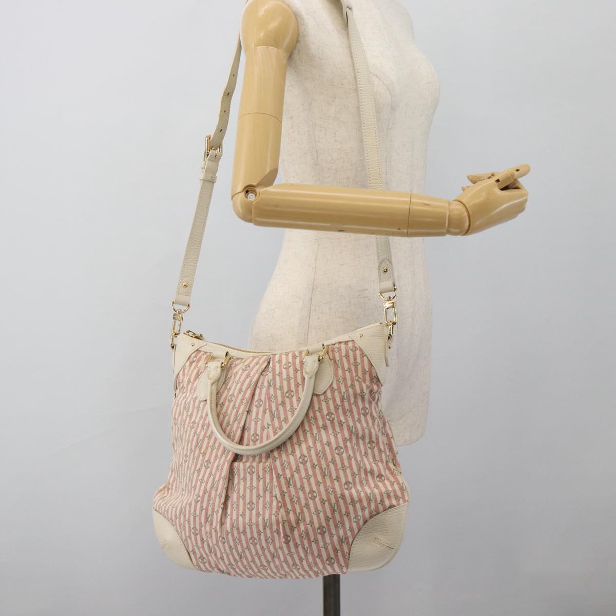 LOUIS VUITTON Mini Lin Marina GM Bag Croisette 2way Pink M95493 LV Auth 171252V