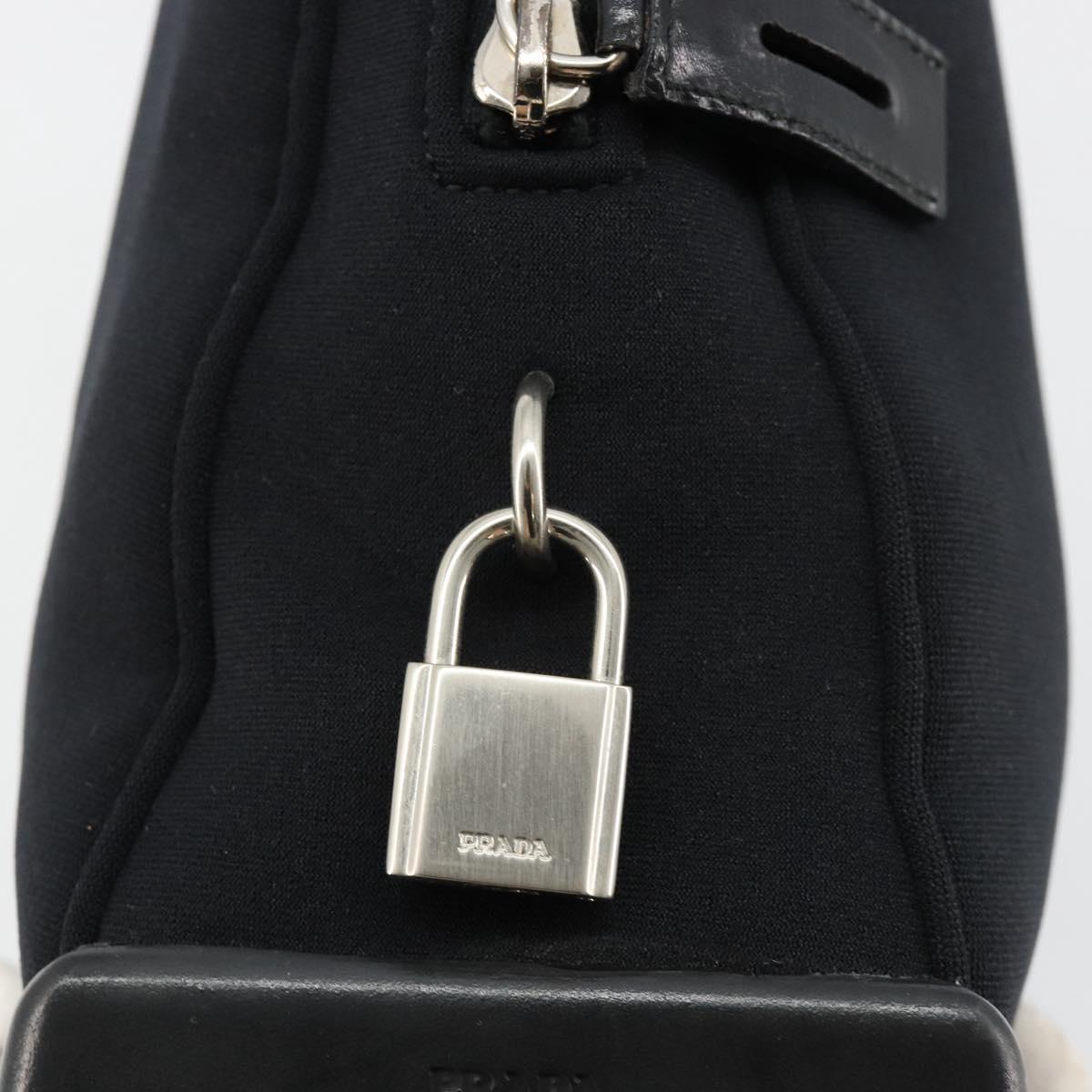 PRADA Sports Tote Bag Nylon Black Silver Auth 171258