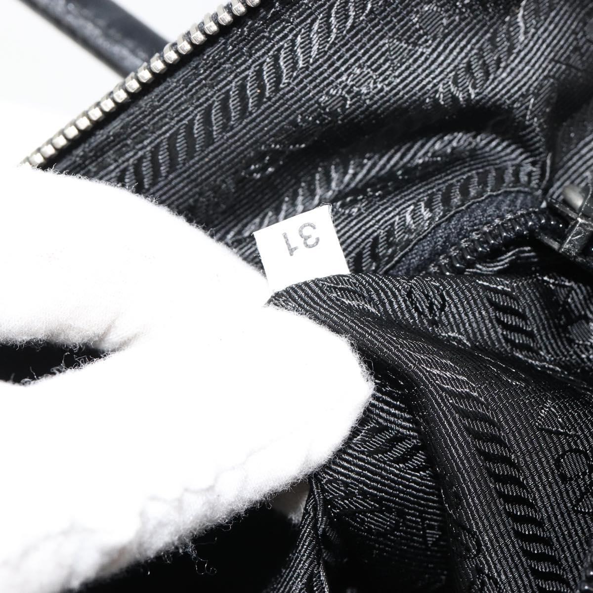 PRADA Sports Tote Bag Nylon Black Silver Auth 171258