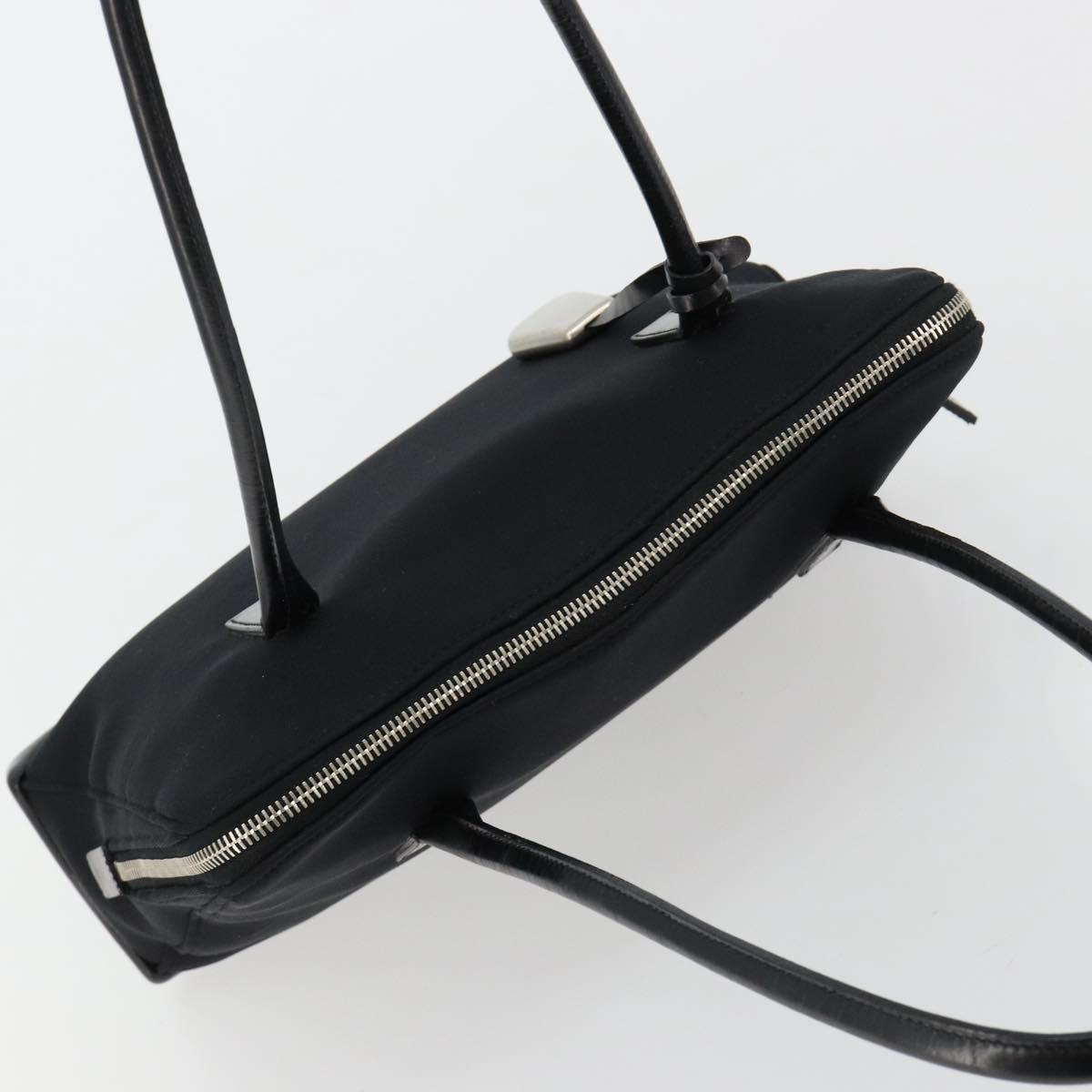 PRADA Sports Tote Bag Nylon Black Silver Auth 171258