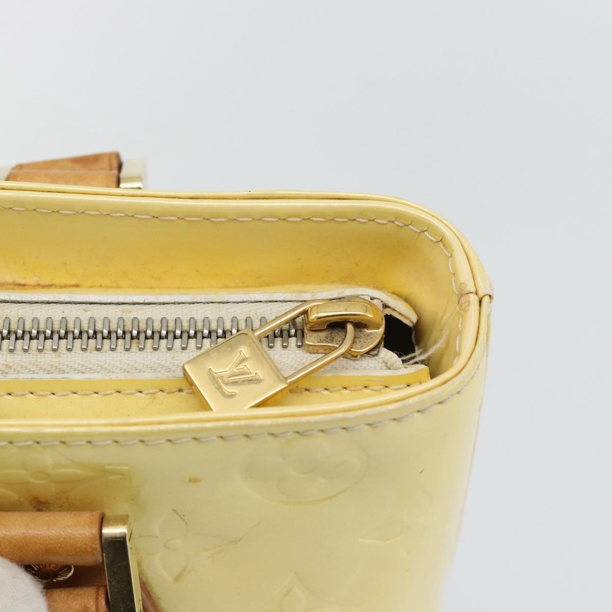 LOUIS VUITTON Monogram Vernis Houston Hand Bag Perle M91342 LV Auth 171265