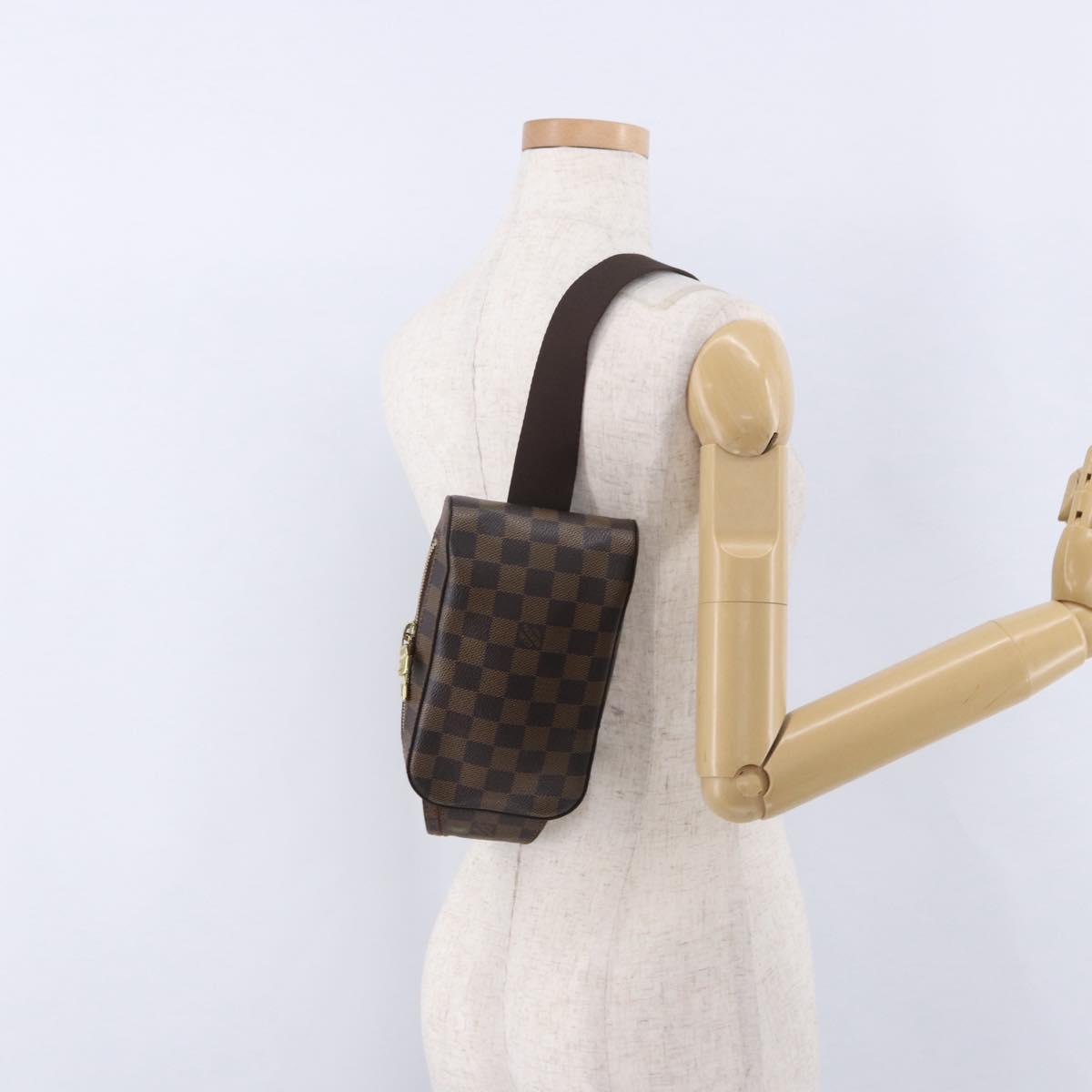 LOUIS VUITTON Damier Ebene Geronimos Shoulder Bag N51994 LV Auth 171269