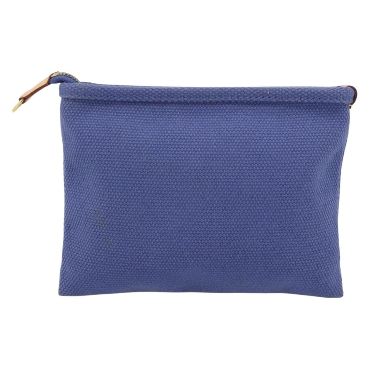 LOUIS VUITTON Antigua Pochette Platt PM Pouch Blue M40070 LV Auth 171279V