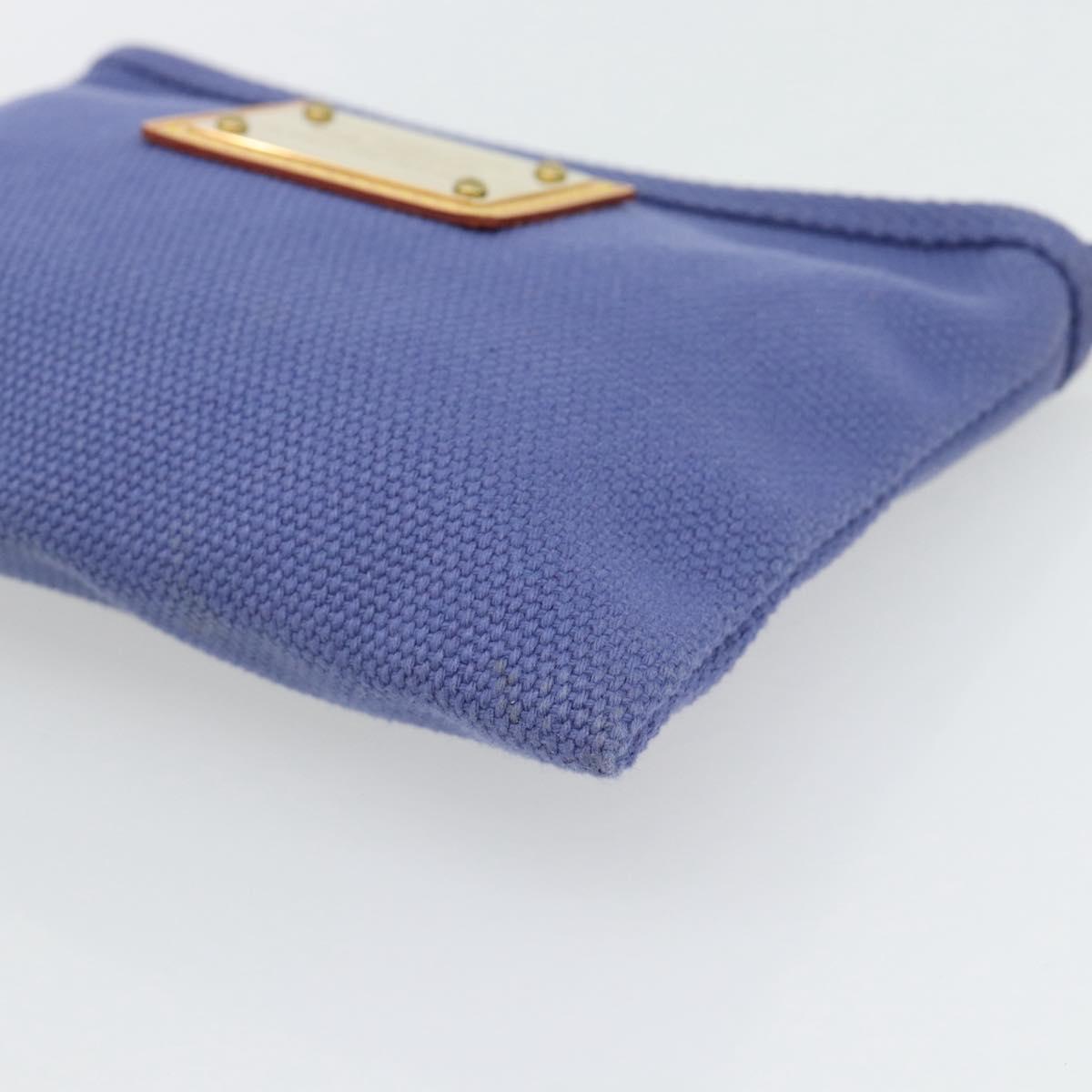 LOUIS VUITTON Antigua Pochette Platt PM Pouch Blue M40070 LV Auth 171279V